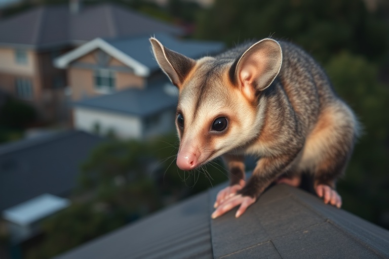 Possum in Diamond creek residential area